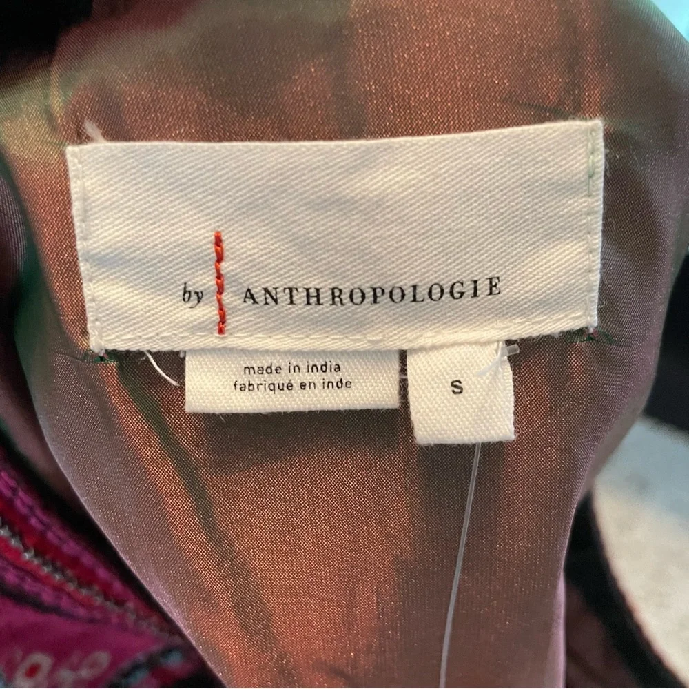 ANTHROPOLOGIE NEW Navy Embroidered Jacket Wrap with beads and sequins! New! - Picture 8 of 10